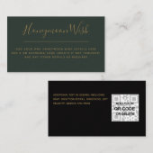 10x Sage Green Gold Honeymoon Wish QR Code Informatiekaartje (Voorkant / Achterkant)