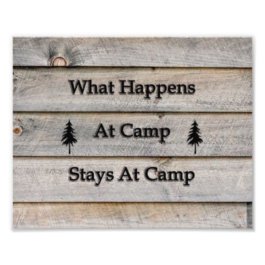 10x Wat gebeurt er bij kampverblijven in kamp Foto Afdruk (Voorkant)