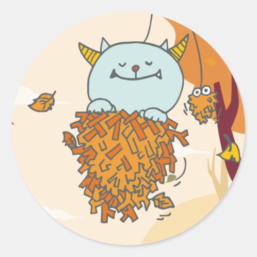 11月モンスターシール。 RONDE STICKER (Voorkant)