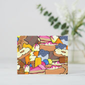 1104 SUGARY BAKING TREATS DESSERTS DOUGHNUTS MUFFI BRIEFKAART (Staand voorkant)