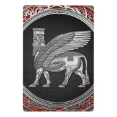 [110] Assyrian Winged Bull - Silver Lamassu Mini Klembord (Achterkant)