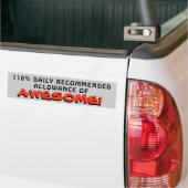 110% Dagvergoeding van Geweldige Bumpersticker (Op Truck)
