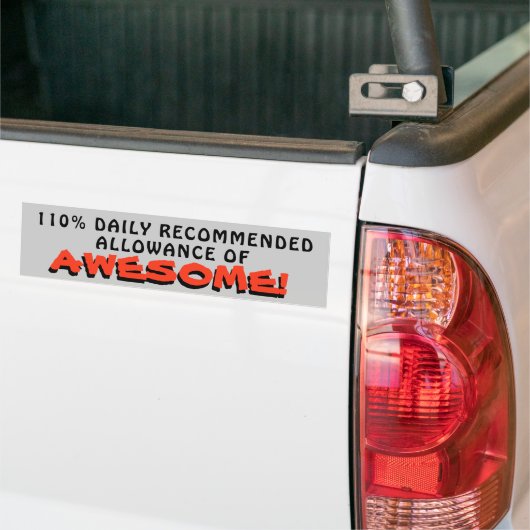 110% Dagvergoeding van Geweldige Bumpersticker (Op Truck)
