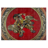 [110] Hokusai - Shoki Riding Shishi Lion Snijplank (Voorkant)