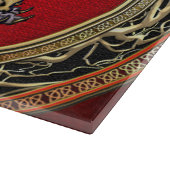 [110] Hokusai - Shoki Riding Shishi Lion Snijplank (Hoek)