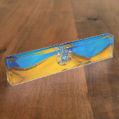 [110] Oekraïne: Voorgesteld wapenschild Naambordje (Zijkant)