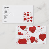 110 rode hartvormen zwammen vleugels vlinders visitekaartje (Voorkant / Achterkant)