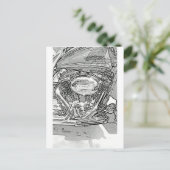 110-schermadelaar briefkaart (Staand voorkant)