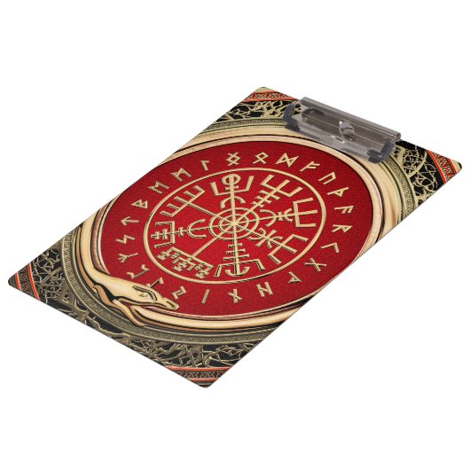 [110] Vegvisir - Viking Gold Magic Runass Klembord (Gekanteld)
