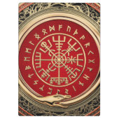 [110] Vegvisir - Viking Gold Magic Runass Klembord (Achterkant)