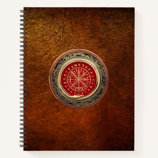 [110] Vegvisir - Viking Gold Magic Runass Notitieboek (Voorkant)
