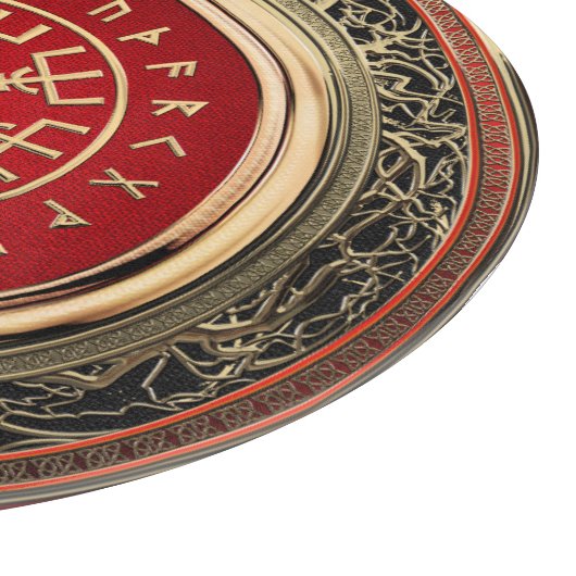 [110] Vegvisir - Viking Gold Magic Runass Snijplank (Hoek)