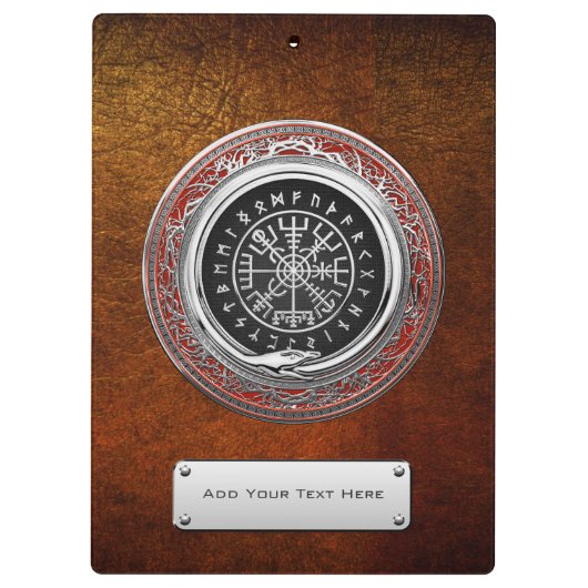 [110] Vegvisir - Viking Silver Magic Runass Klembord (Achterkant)