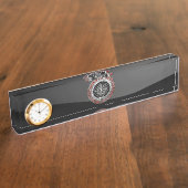 [110] Vegvisir - Viking Silver Magic Runass Naambordje (Zijkant)