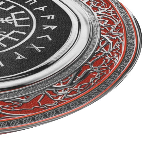 [110] Vegvisir - Viking Silver Magic Runass Snijplank (Hoek)