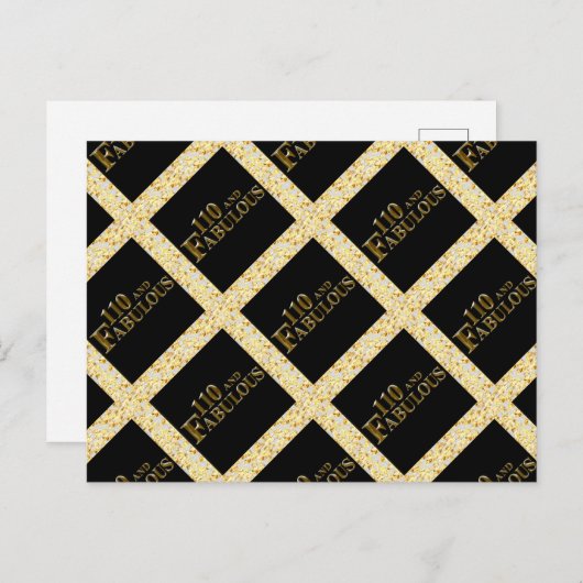 110 Verjaardag  Briefkaart (Voorkant / Achterkant)