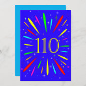 110e Uitnodiging op verjaardag (Voorkant / Achterkant)