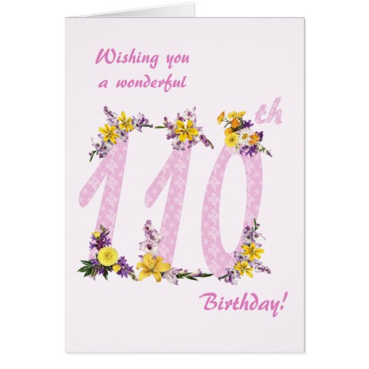 110e verjaardag Bloem Verdroogde getallen (Voorkant)