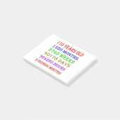 110e verjaardag mijlpalen post-it® notes (Schuin)
