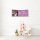 110e verjaardag, naam, Teapot Paars Spandoek (Insitu)