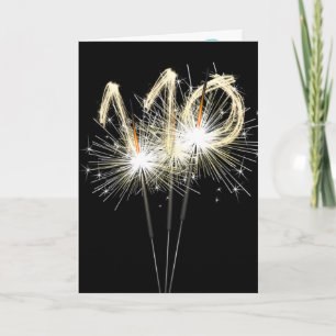 110e verjaardag Sparklers op zwart Kaart