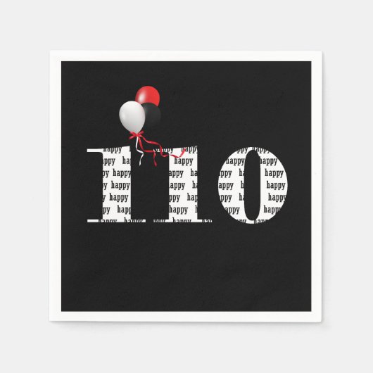 110th Birthday party ballonnen Servet (Voorkant)