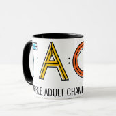 110z TACO Ringer-Mok - wit en zwart Mok (Voorkant links)