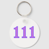 111 Angel Number Blessings Sleutelhanger (Voorkant)