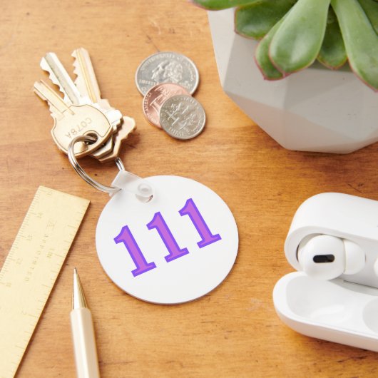 111 Angel Number Blessings Sleutelhanger (Bureau)