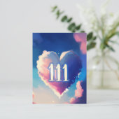 111 Angel Number: een wandtapijt van kosmische ser Briefkaart (Staand voorkant)