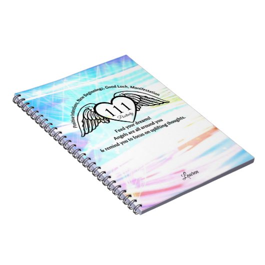 111 Angel Number Gratitude Journal | Name Notebook Notitieboek (Rechterzijde)