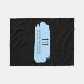 111 Angel Nummer Blauw Fleece Deken (Voorkant (Horizontaal))