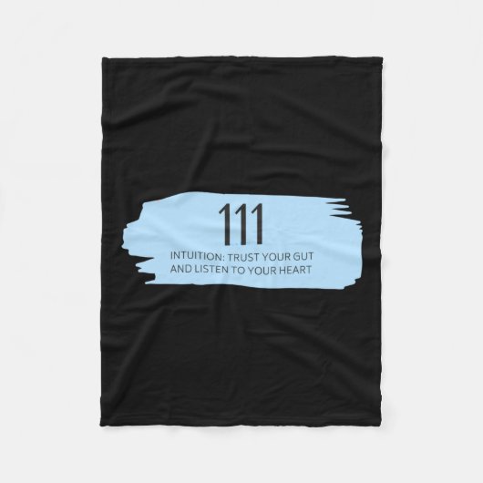 111 Angel Nummer Blauw Fleece Deken (Voorkant)