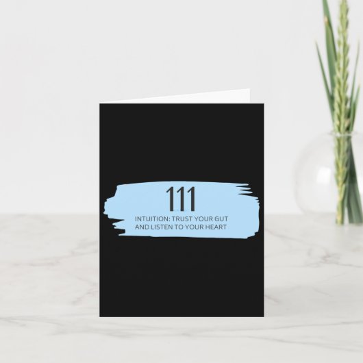111 Angel Nummer Blauw Kaart (Voorkant)