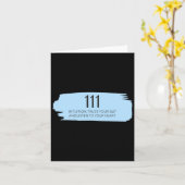 111 Angel Nummer Blauw Kaart (Gele Bloem)