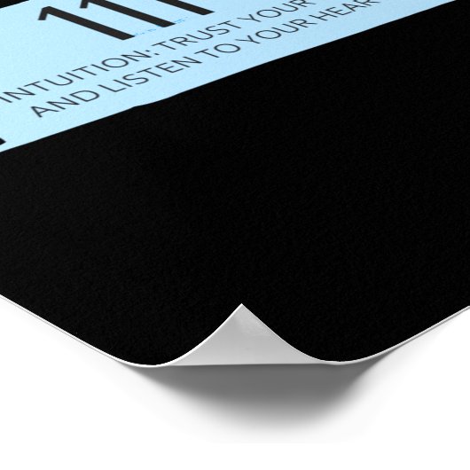 111 Angel Nummer Blauw Poster (Hoek)