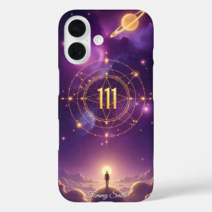 111 Engel Nummer Manifestatie – Spirituele Vibes iPhone 16 Hoesje