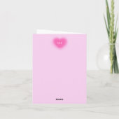 111  Roze Heart-angel-nummer Kaart (Achterkant)