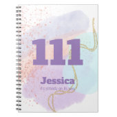 111 Uitlijnen & Manifest Engel nummers Hoge Vibes Notitieboek (Voorkant)