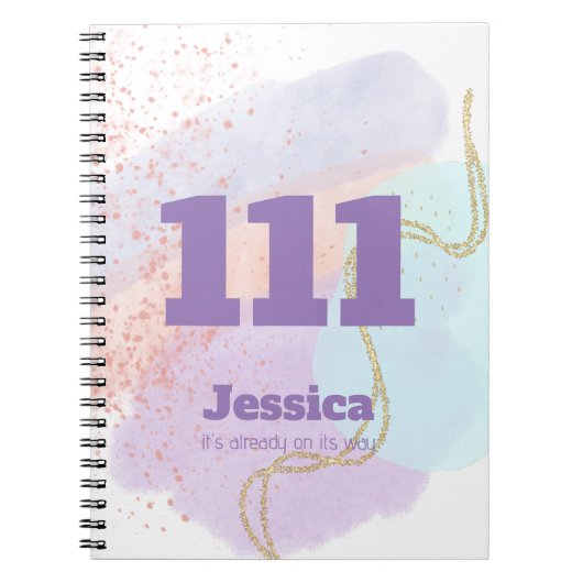 111 Uitlijnen & Manifest Engel nummers Hoge Vibes Notitieboek (Voorkant)