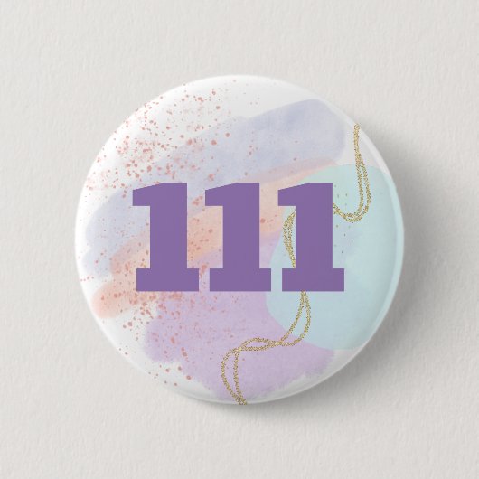 111 Uitlijnen & Manifest Engel nummers Hoge Vibes Ronde Button 5,7 Cm (Voorkant)