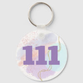 111 Uitlijnen & Manifest Engel nummers Hoge Vibes Sleutelhanger (Voorkant)