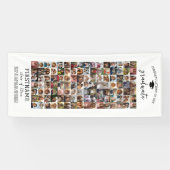 112 Foto Collage Afstuderen Modern Minimaal Wit Spandoek (Horizontaal)