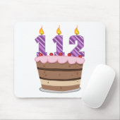 112 Leeftijd op de Birthday Cake Muismat (Met muis)