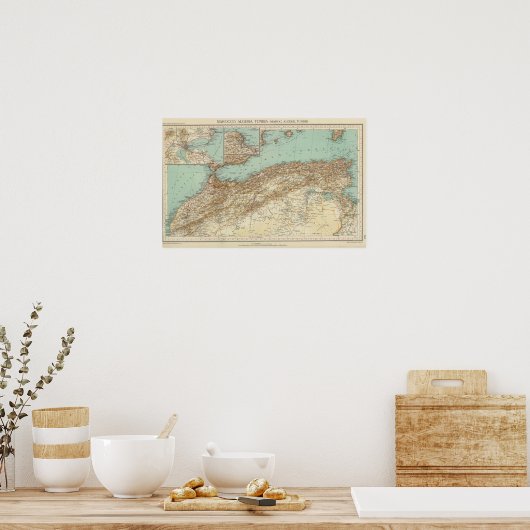 112 Marokko, Algerije, Tunesië Poster (Keuken)