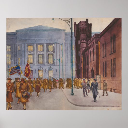 112e Ingenieurs in het Cleveland Armory - 1940 Poster (Voorkant)