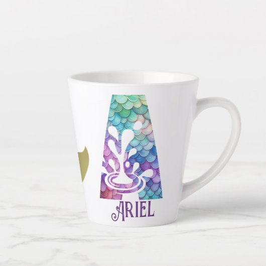 112oz Monogrammed Mermaid Styled Latte Mok (Rechts)