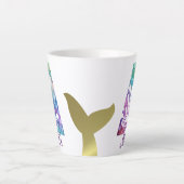 112oz Monogrammed Mermaid Styled Latte Mok (Voorkant)
