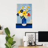 1131 Kracht en kalmte van een bloemenminimalisme - Poster (Thuiskantoor)