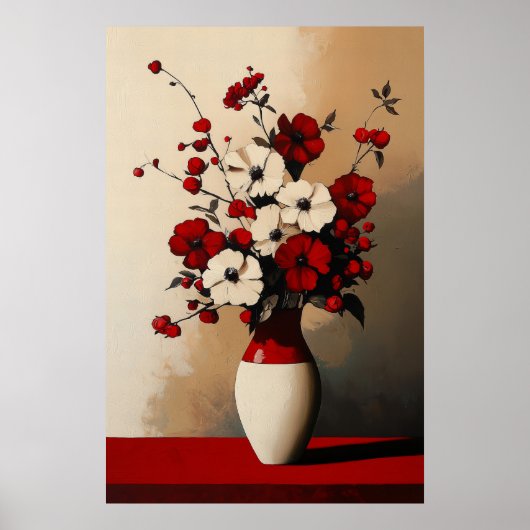 1132 Kracht en kalmte van een bloemenminimalisme - Poster (Voorkant)